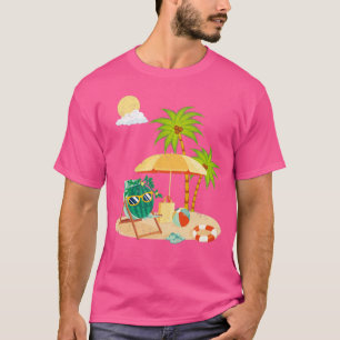 Camiseta Árvores de Palma Exóticas de Praia Fruta Engraçada