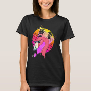 Camiseta Árvores de Palma Retroativas Vaporwave Óculos Sola