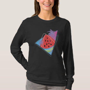 Camiseta Árvores de Palma Tropicais de Frutas Vaporwave 90 