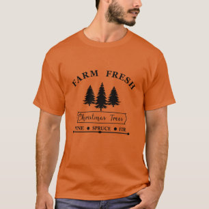 Camiseta Árvores de pinheiro de Natal modernas e frescas da