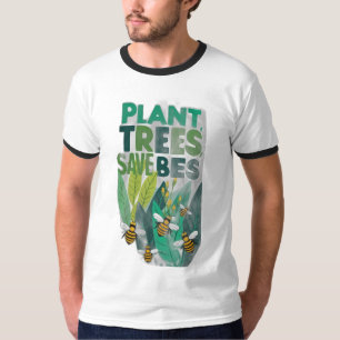 Camiseta Árvores de Plantas, Salvar Abelhas