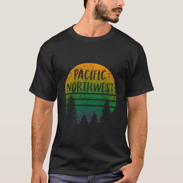 Camiseta Árvores do Pacífico Noroeste Temperadas Natureza a (Frente)