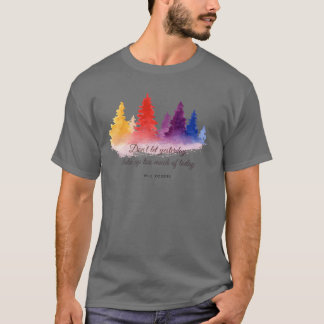 Camiseta Árvores e citação retrô