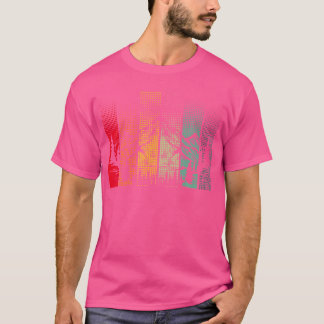 Camiseta Árvores florestais ao ar livre Montanha Retro
