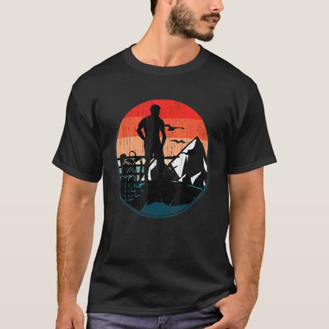 Camiseta Árvores Florestais Retrorísticas Campos Hiker Mont (Frente)