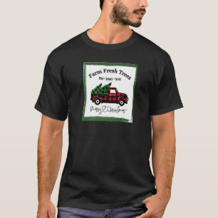 Camiseta Árvores Frescas da Fazenda Pinheiro Spruce Ceder F
