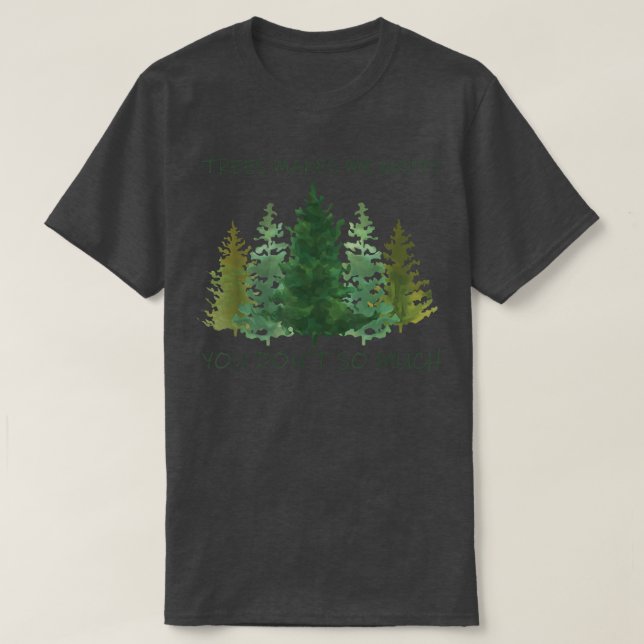 Camiseta Árvores Hugger Tree Lover Feliz Amigo da Natureza  (Frente do Design)