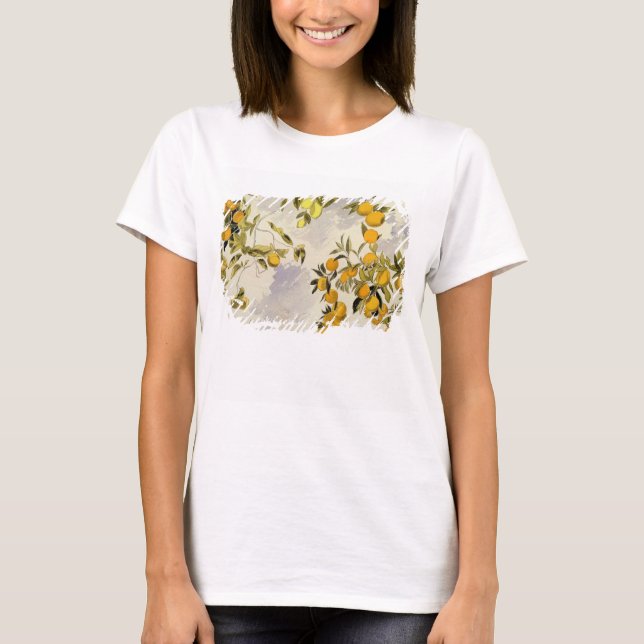 Camiseta Árvores laranja, 1863 (c/c, caneta e tinta sobre g (Frente)