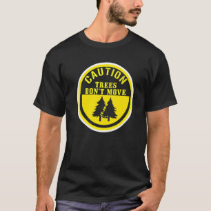 Camiseta Árvores não movem gelo esquiando esquiador neve de