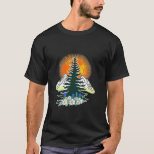 Camiseta Árvores Naturais Montanhas Florestais Naturais Out