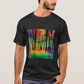 Camiseta Árvores Naturais Montanhas Florestais Naturais Out