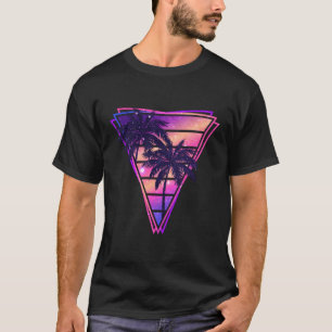 Camiseta Árvores Palmeiras do Triângulo Vaporwave Synthwave