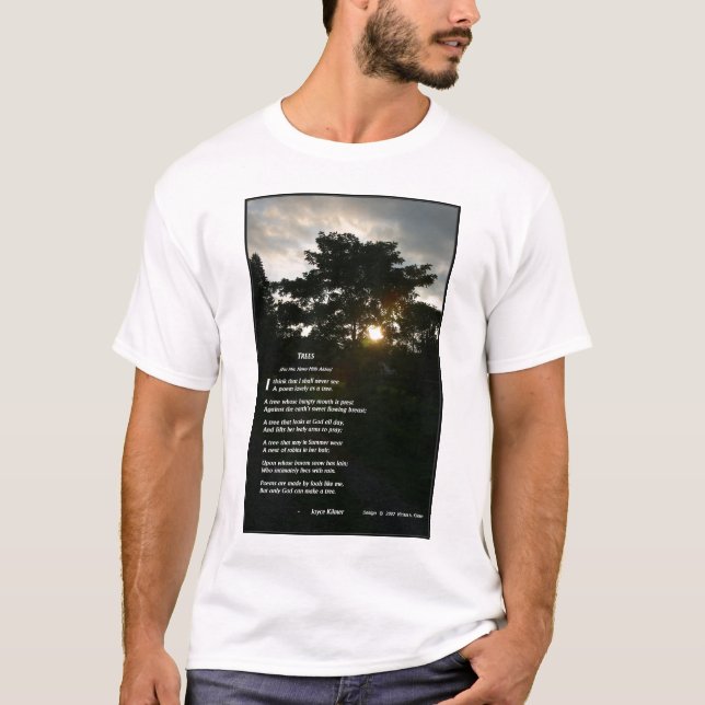 Camiseta "Árvores" por Joyce Kilmer (Frente)