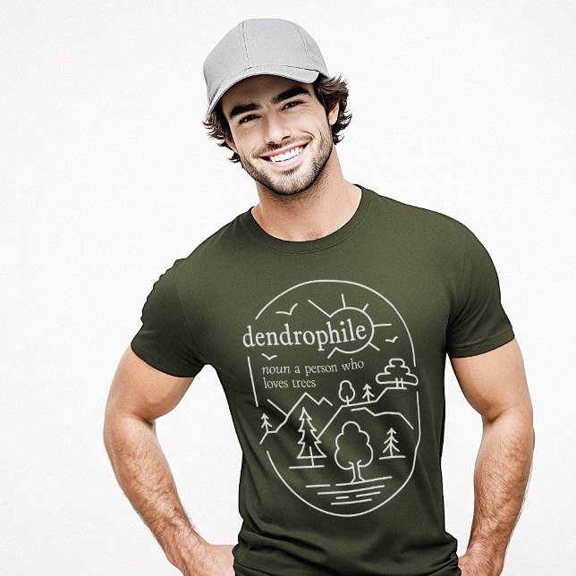 Camiseta Árvores-Presente Exteriores Definição Dendrofilar (Outdoorsy Gift Trees Dendrophile Definition T-Shirt)