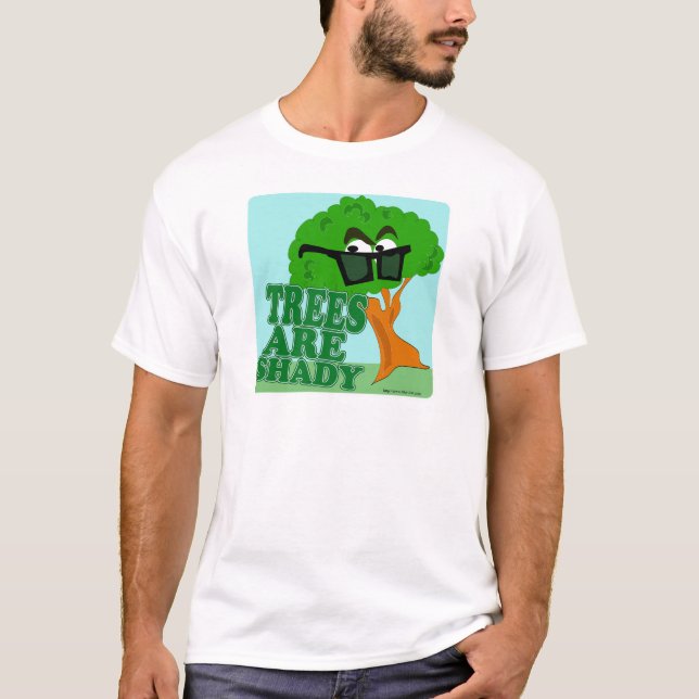 Camiseta Árvores São Cartoons De Natureza Tão Engraçados (Frente)