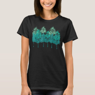 Camiseta Árvores Selvagens ao ar livre Capa da Floresta Ret
