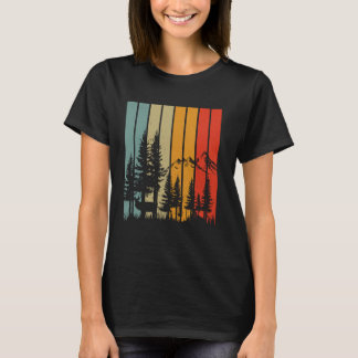 Camiseta Árvores Selvagens ao ar livre Natureza Retro Amant