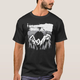Camiseta Árvores Selvagens Montanha Natureza Fora do Caminh