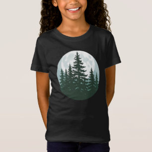 Camiseta Árvores Silhouette da Floresta Natural