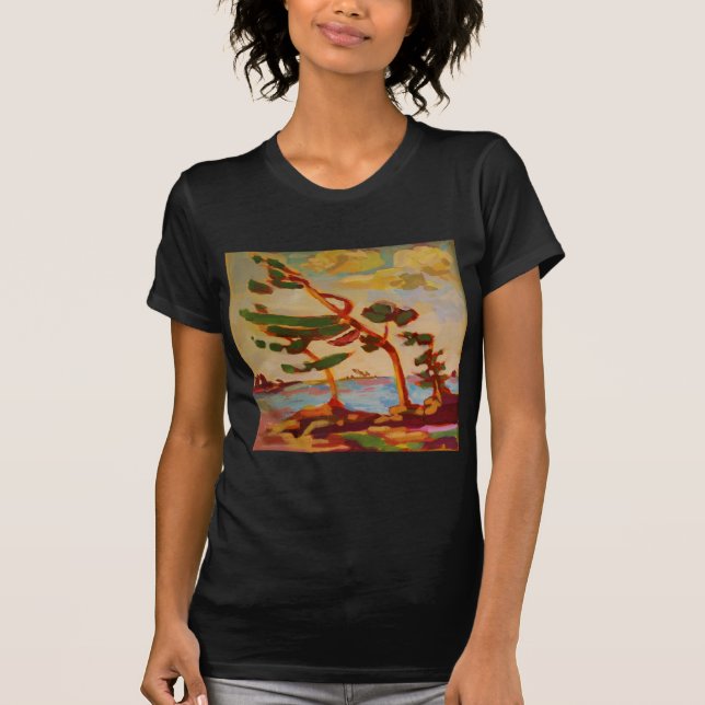 Camiseta árvores Vento-varridas (Frente)
