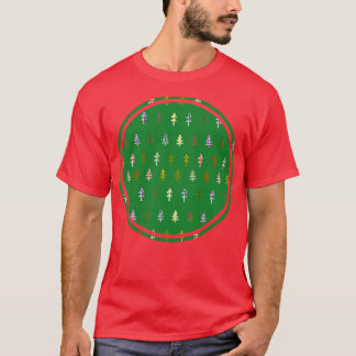 Camiseta Árvores Verdes Círculo Natural Gráfico