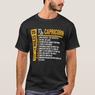 Camiseta As 10 Regras do Capricórnio para os celebrantes do