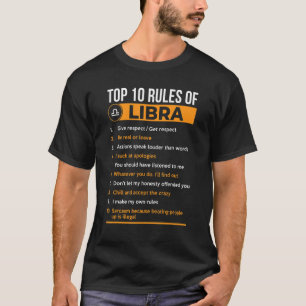 Camiseta As 10 Regras Mais Importantes Do Horoscópio Zodíac