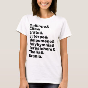 Camiseta As 9 Musas Tornadas Populares Pela Mitologia Grega