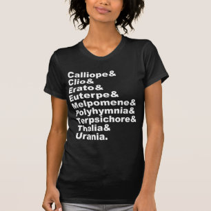 Camiseta As 9 Musas Tornadas Populares Pela Mitologia Grega