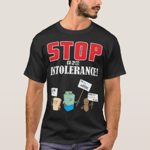 Camiseta As alergias de comida param a intolerância - leit