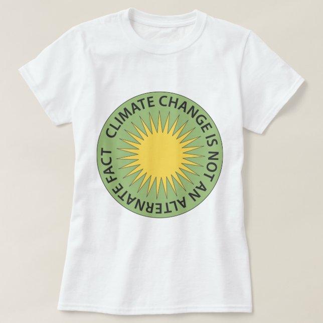Camiseta As alterações climáticas não são um fato (Frente do Design)