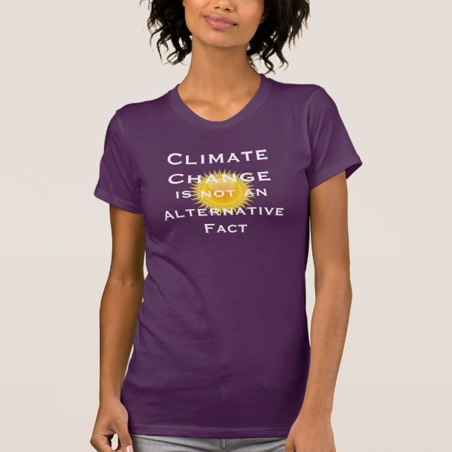Camiseta As "alterações climáticas não são um fato (Frente)