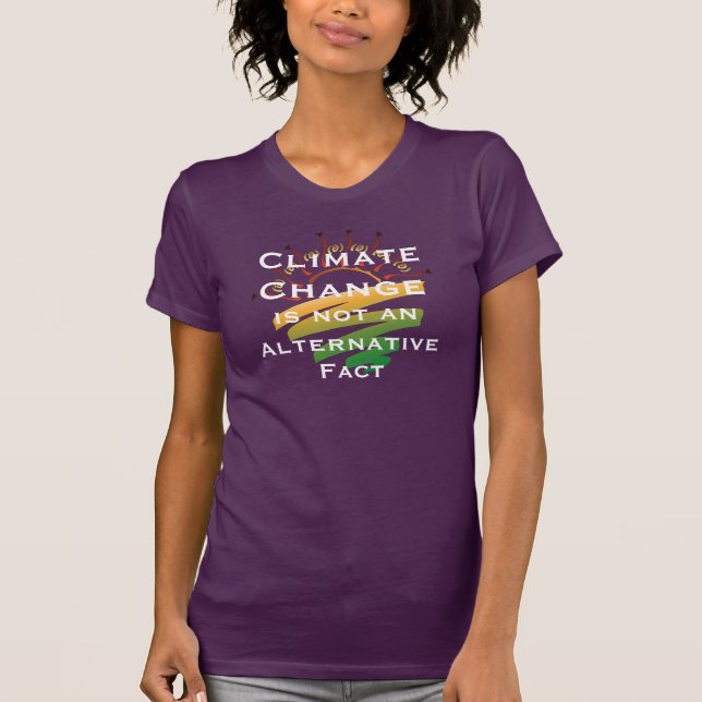Camiseta As "alterações climáticas não são um fato (Frente)