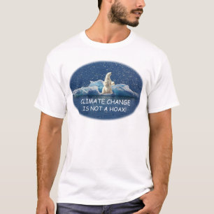 Camiseta AS ALTERAÇÕES CLIMÁTICAS NÃO SÃO um urso pola