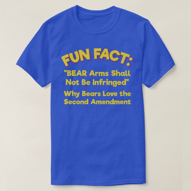 Camiseta As Armas BEAR Não Podem Ser Violadas Por Arma Funn (Frente do Design)