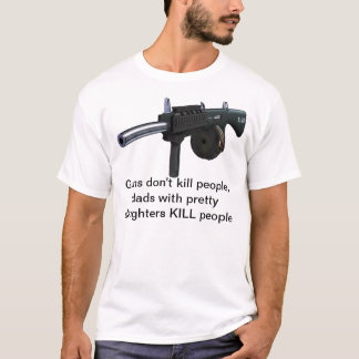 Camiseta As armas não matam as pessoas, pais com filhas