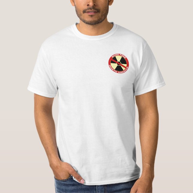 Camiseta As armas nucleares livram America do Norte (Frente)