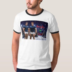 Camiseta As árvores de Natal brilhantes de SlipperyJoe dois