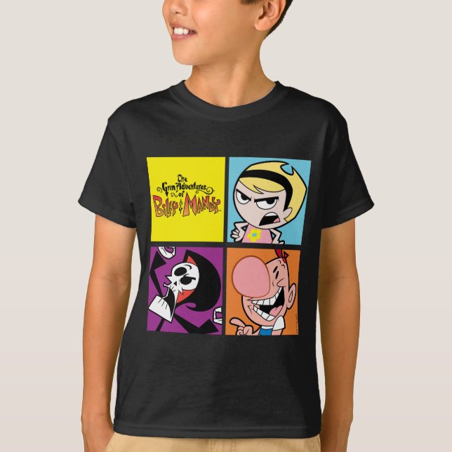 Camiseta As Aventuras Negras de Billy & Mandy Character Art (Frente)