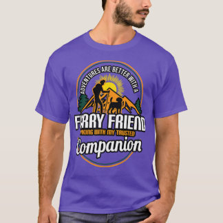 Camiseta As Aventuras São Melhores Com Um Amigo A Caminhar 