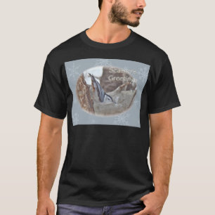 Camiseta As aves canoras do pica-pau-cinzento das cinzas de