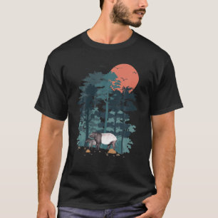 Camiseta As Aves Da Árvore Pinheira De Tapir Estão Voando