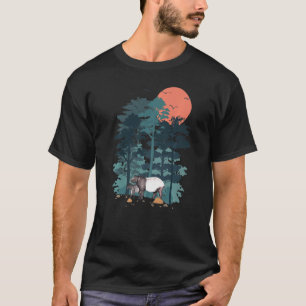 Camiseta As Aves Da Árvore Pinheira De Tapir Estão Voando P