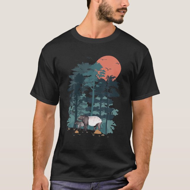 Camiseta As Aves Da Árvore Pinheira De Tapir Estão Voando P (Frente)