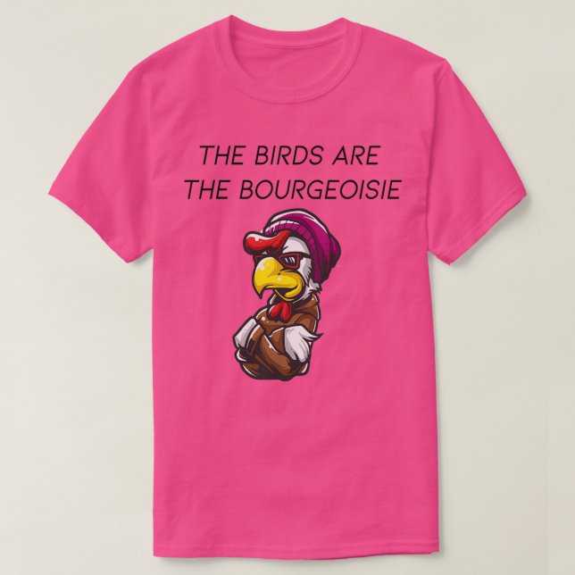 Camiseta as aves trabalham para a burguesia Triblend (Frente do Design)