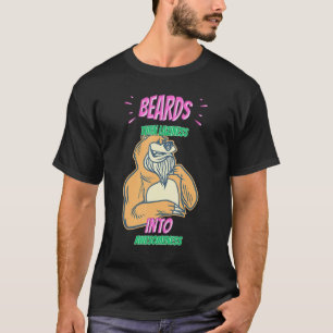 Camiseta As Barbas Transformam A Látea Em... Piada Sarcásti