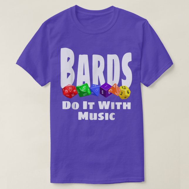 Camiseta As Barras Fazem Isso Com Música Engraçada RPG Dice (Frente do Design)