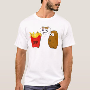 Camiseta As batatas fritas da batata são que você?