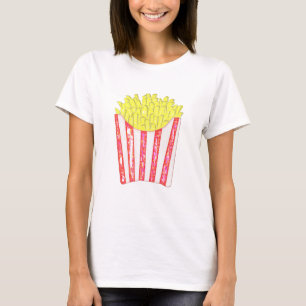 Camiseta As batatas fritas das microplaquetas