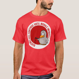 Camiseta As batidas continuarão até que a moral melhore